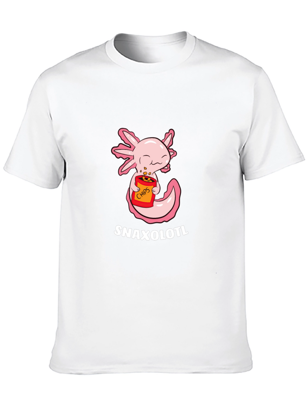 Snaxolotl T-Shirt - Cute Axolotl Eating Chips!