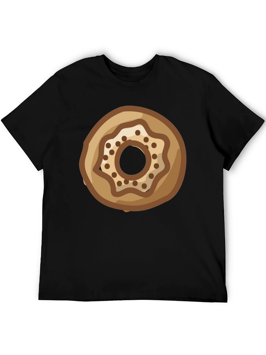 Donut Graphic Print Black T-Shirt