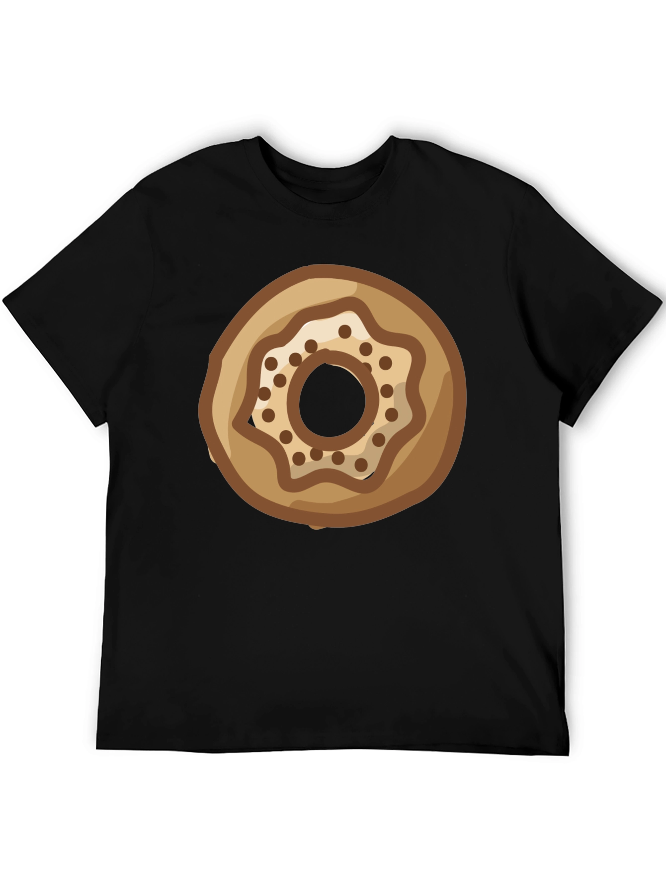 Donut Graphic Print Black T-Shirt