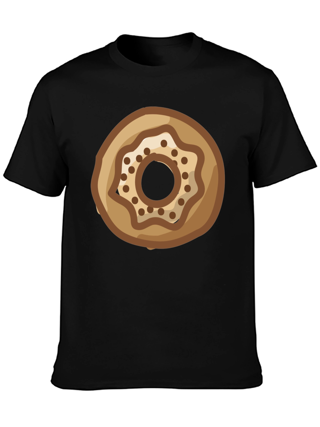 Donut Graphic Print Black T-Shirt