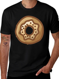 Donut Graphic Print Black T-Shirt
