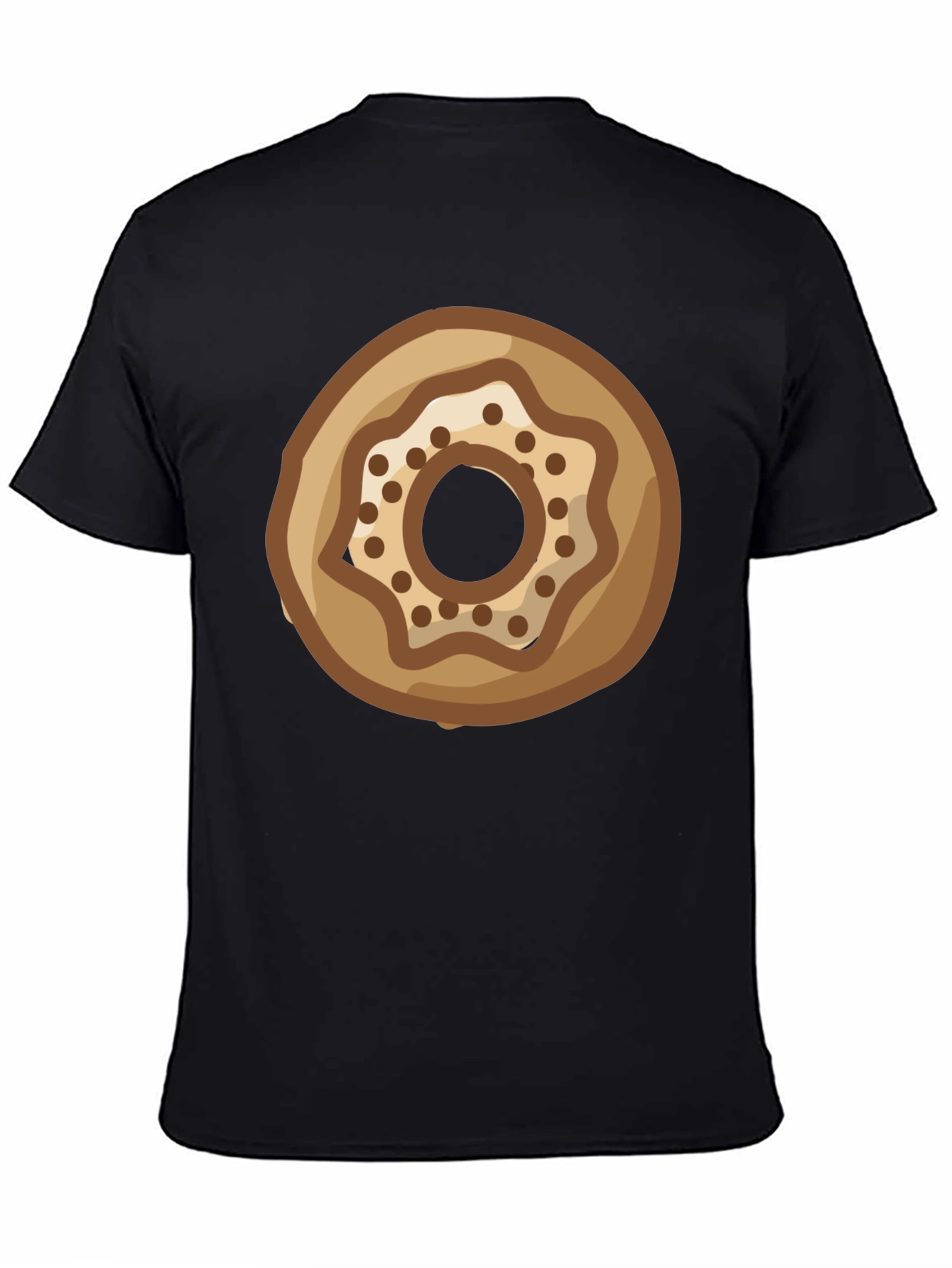 Donut Graphic Print Black T-Shirt