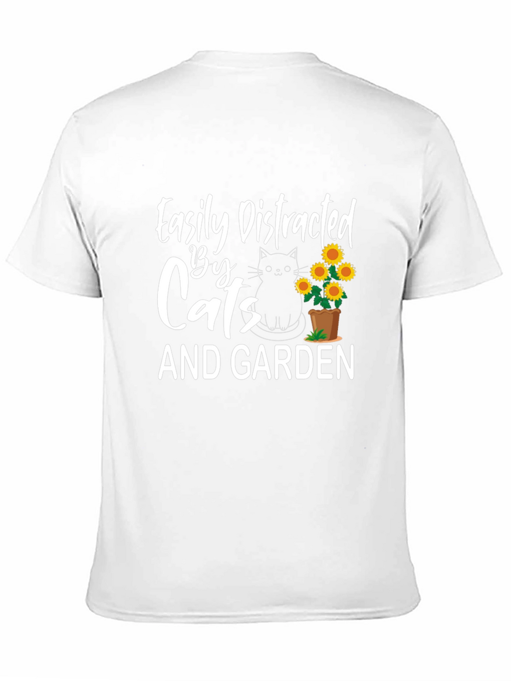 Easily Distracted by Cats and Garden T-Shirt