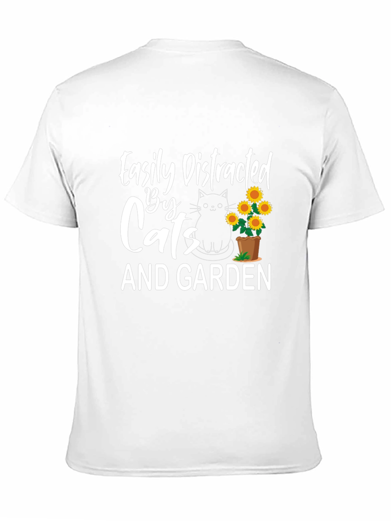 Easily Distracted by Cats and Garden T-Shirt