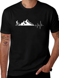 Mountain Biking Heartbeat Tee - Adventure Ready!