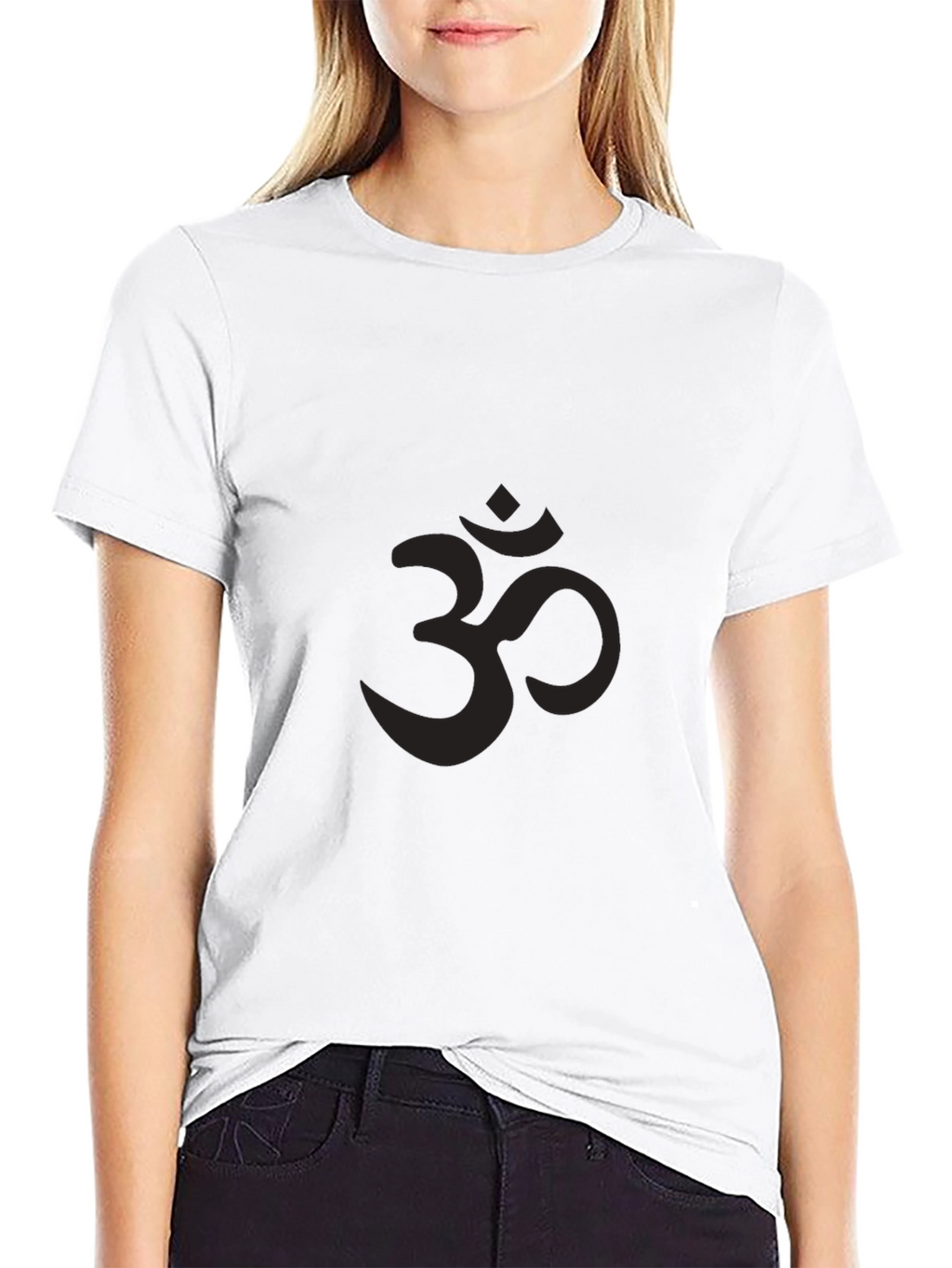 Mens Black Om Symbol T-Shirt