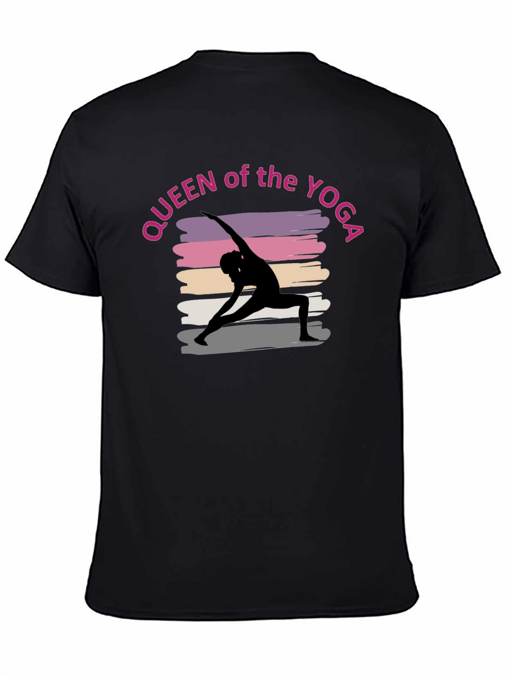 Queen of the Yoga T-Shirt - Stylish Black Tee