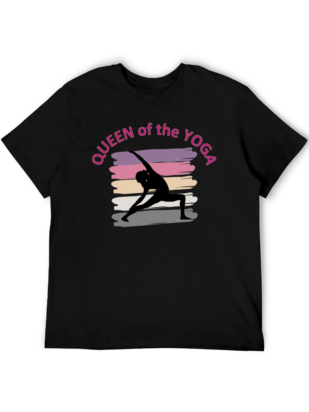 Queen of the Yoga T-Shirt - Stylish Black Tee