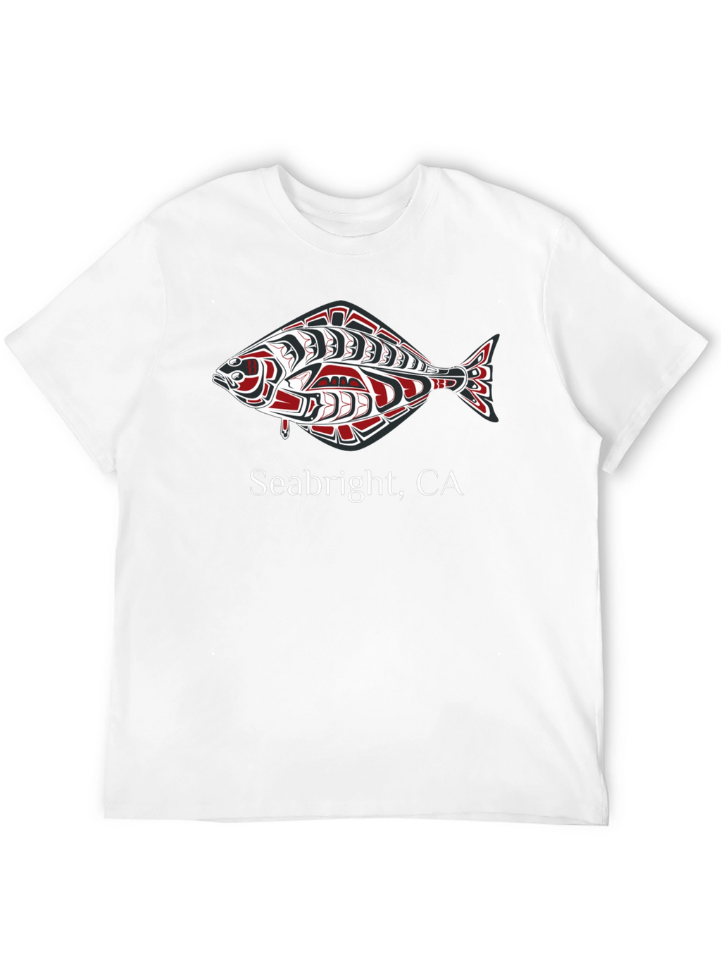 Seabright CA Graphic Tee - Native Art Fish Design