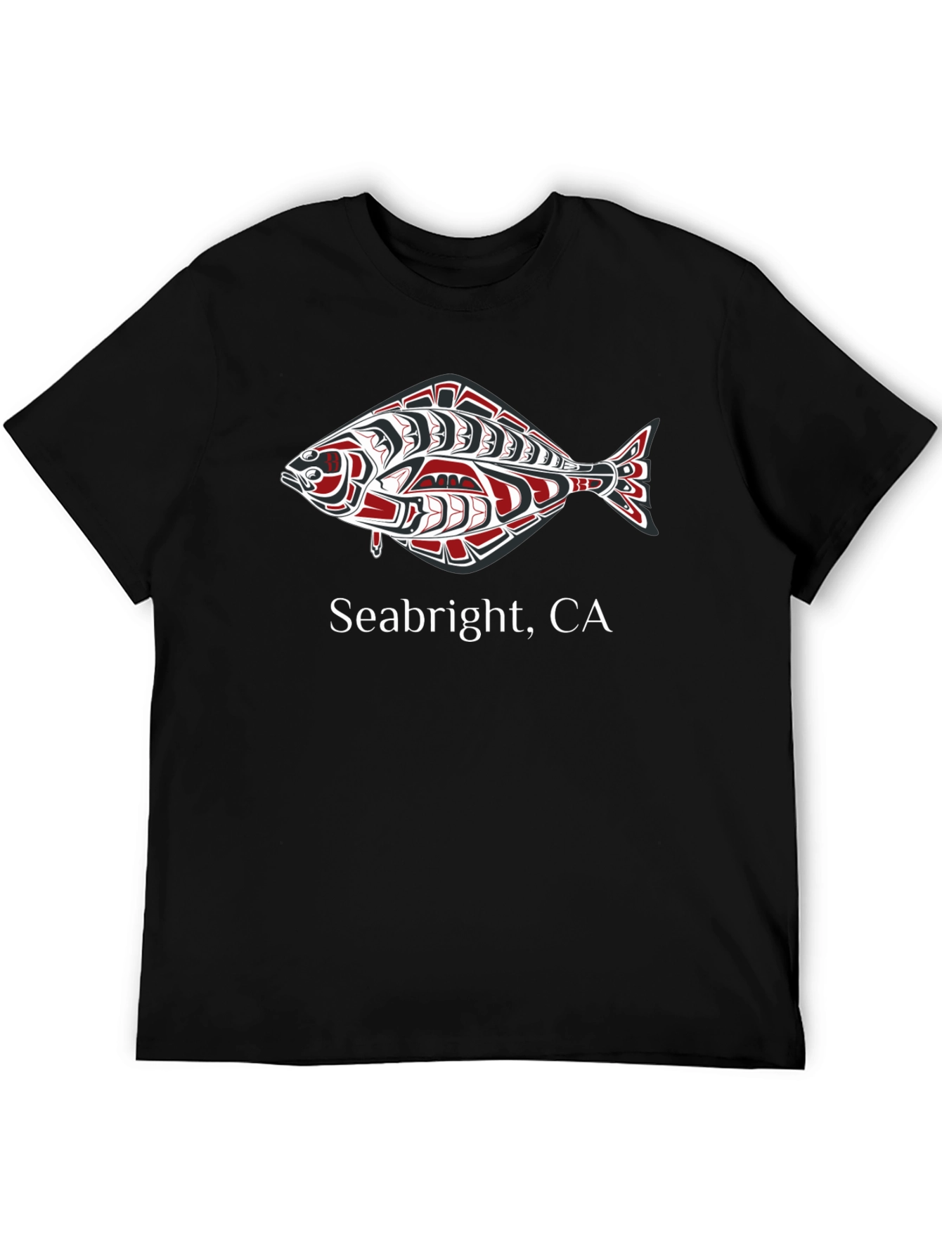 Seabright CA Graphic Tee - Native Art Fish Design