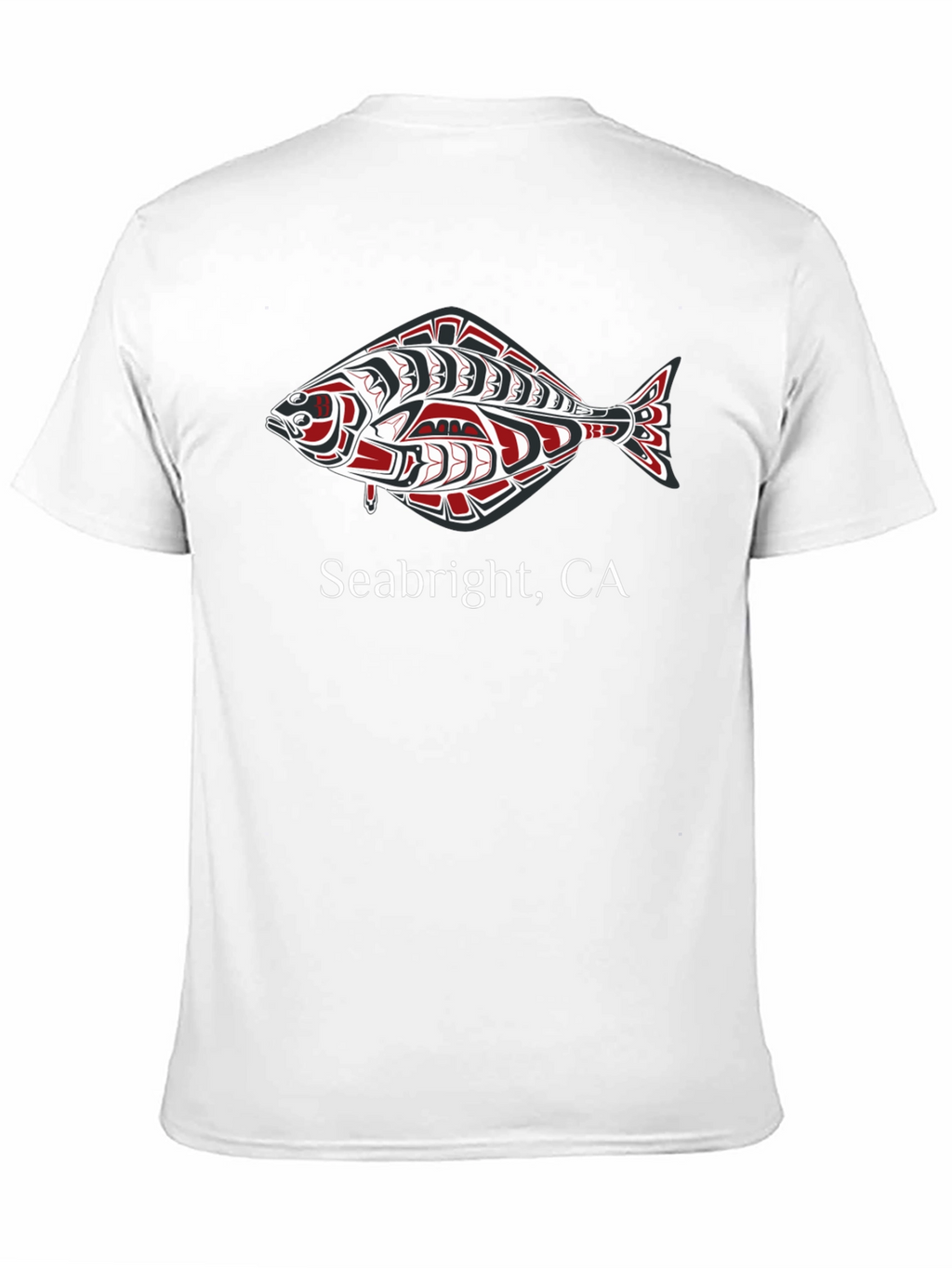 Seabright CA Graphic Tee - Native Art Fish Design
