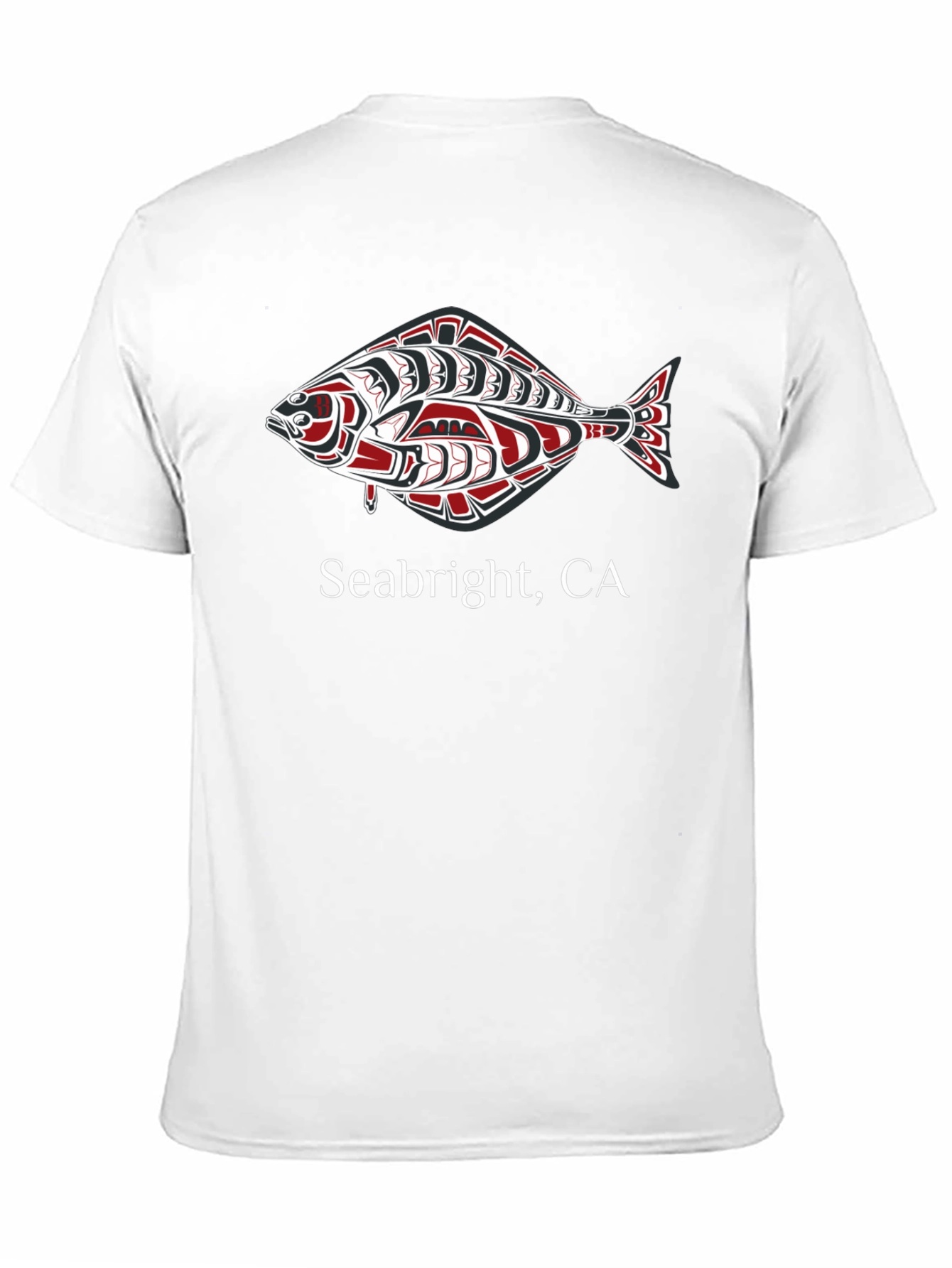 Seabright CA Graphic Tee - Native Art Fish Design