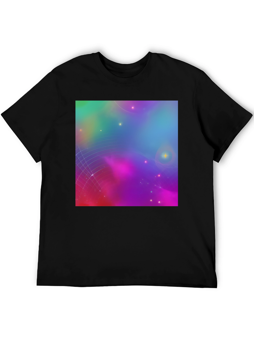 Galaxy Print Black Tee