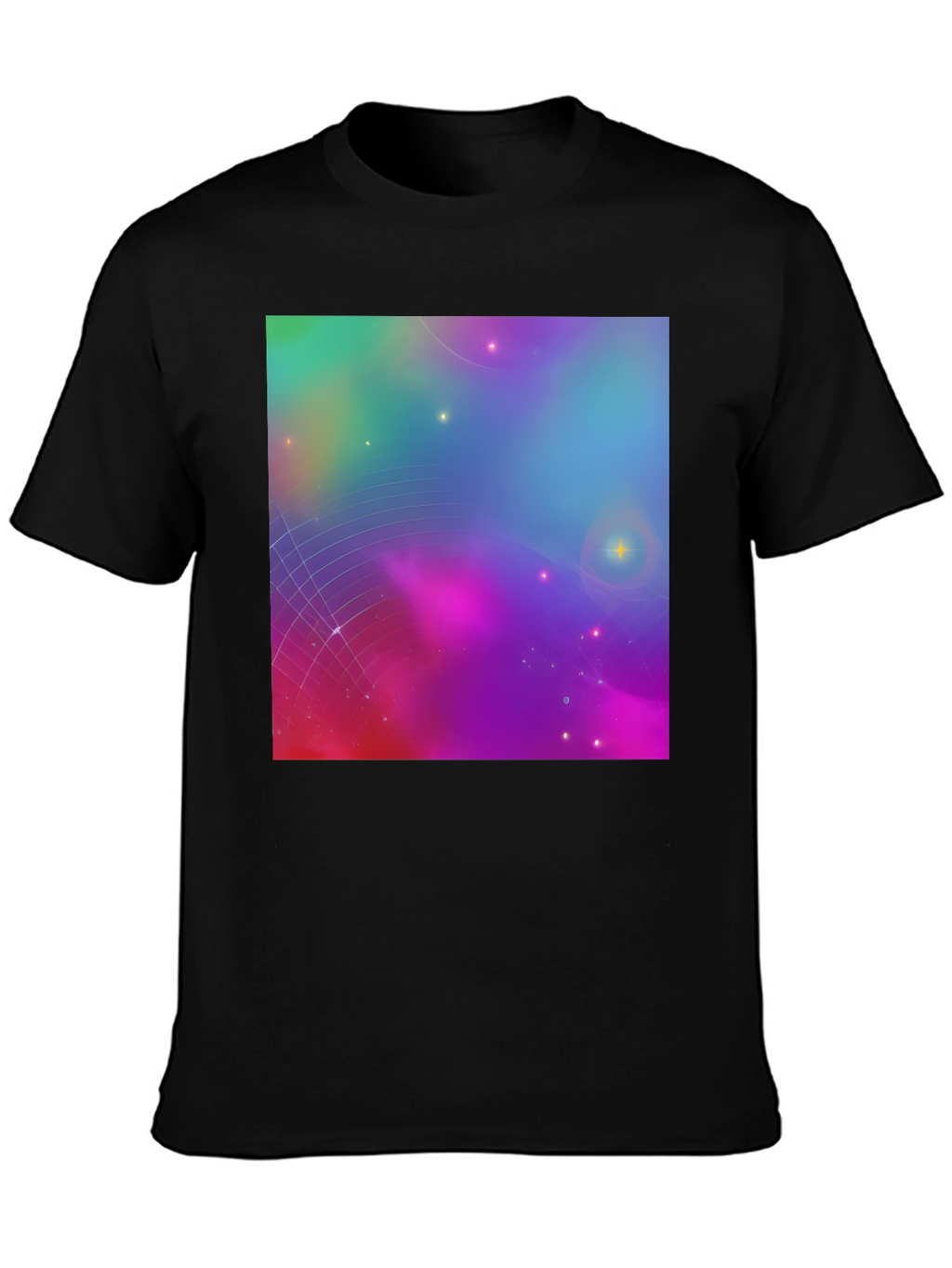 Galaxy Print Black Tee