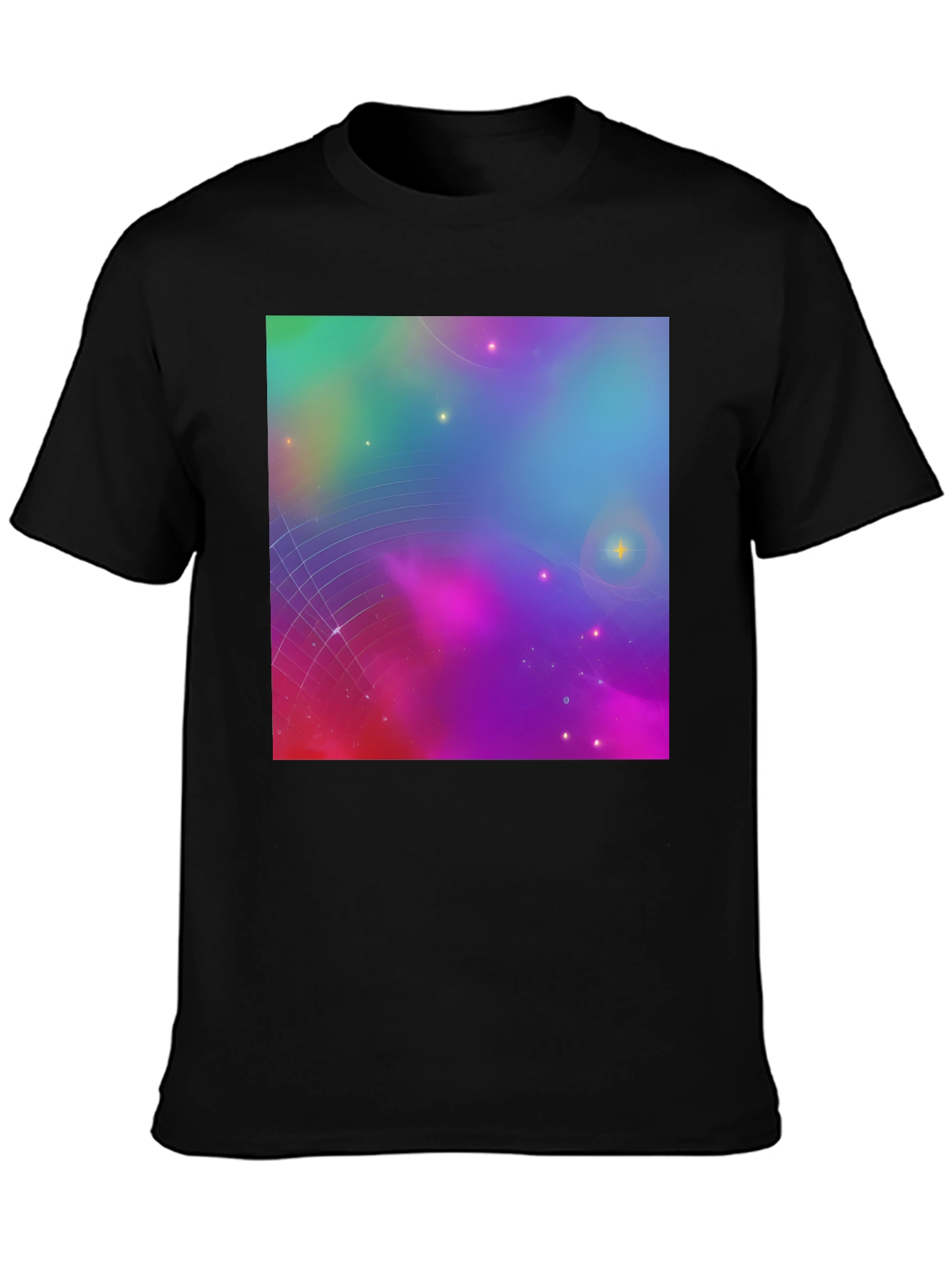 Galaxy Print Black Tee