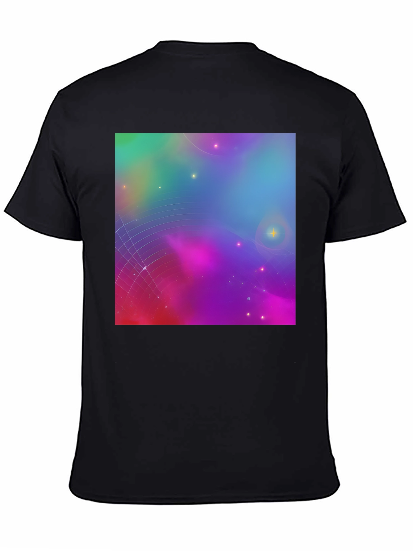 Galaxy Print Black Tee