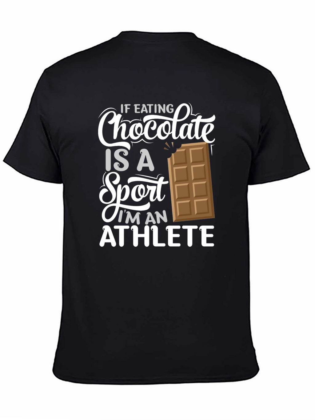 Chocolate Sport Athlete Black Graphic T-Shirt