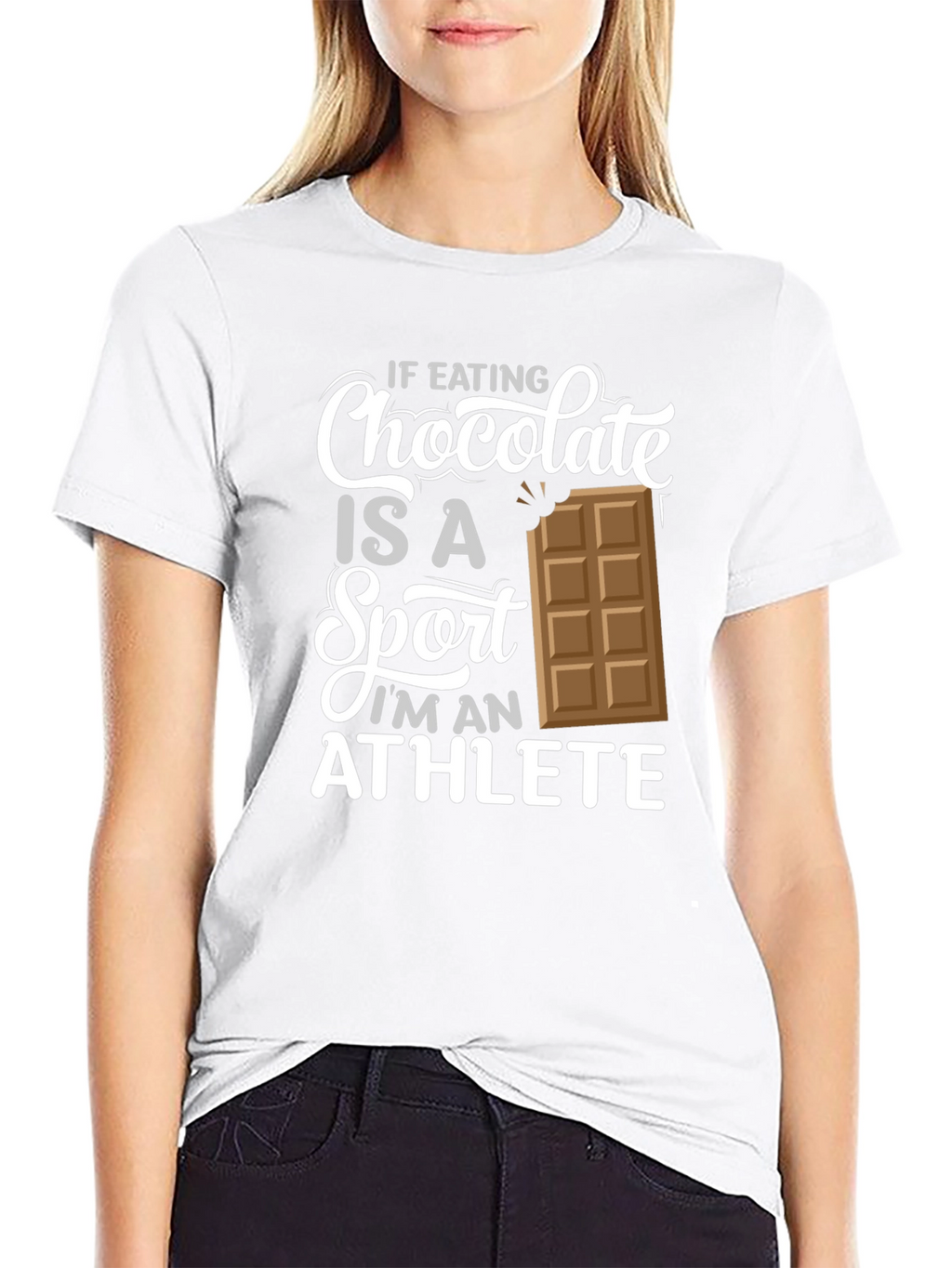 Chocolate Sport Athlete Black Graphic T-Shirt
