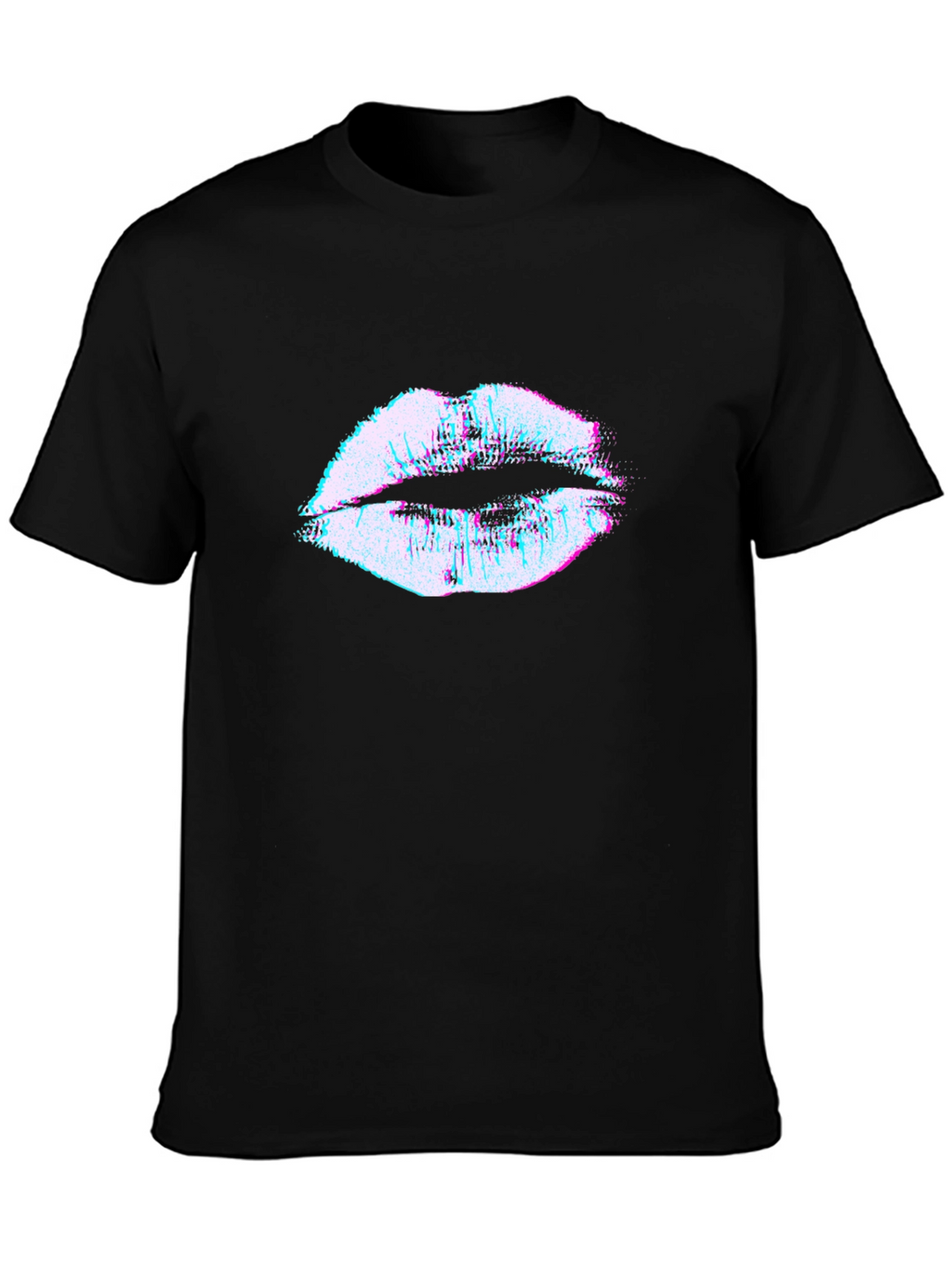 Abstract Lips Graphic T-Shirt - Trendy Design
