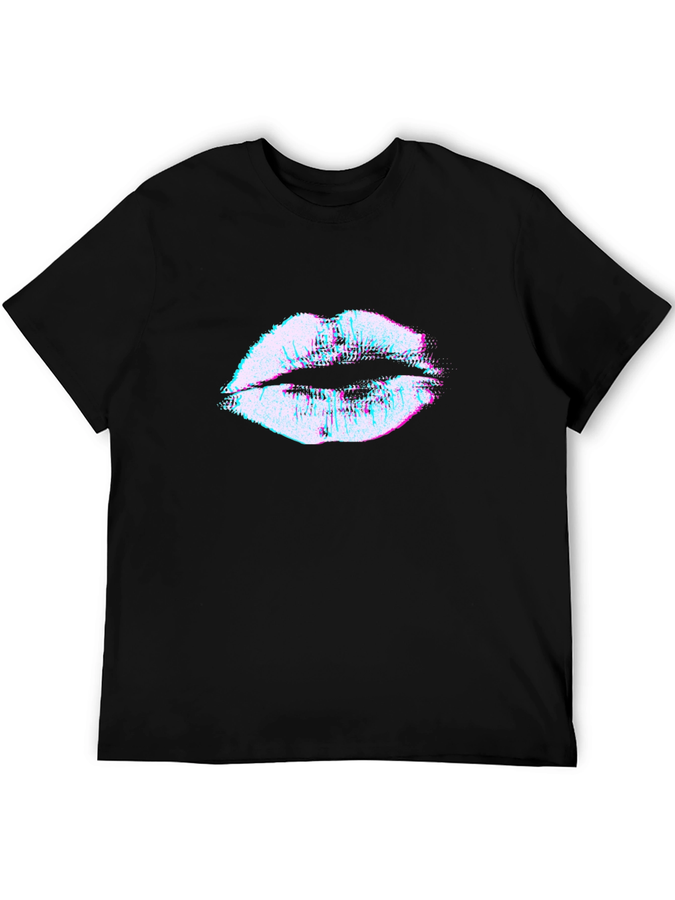 Abstract Lips Graphic T-Shirt - Trendy Design