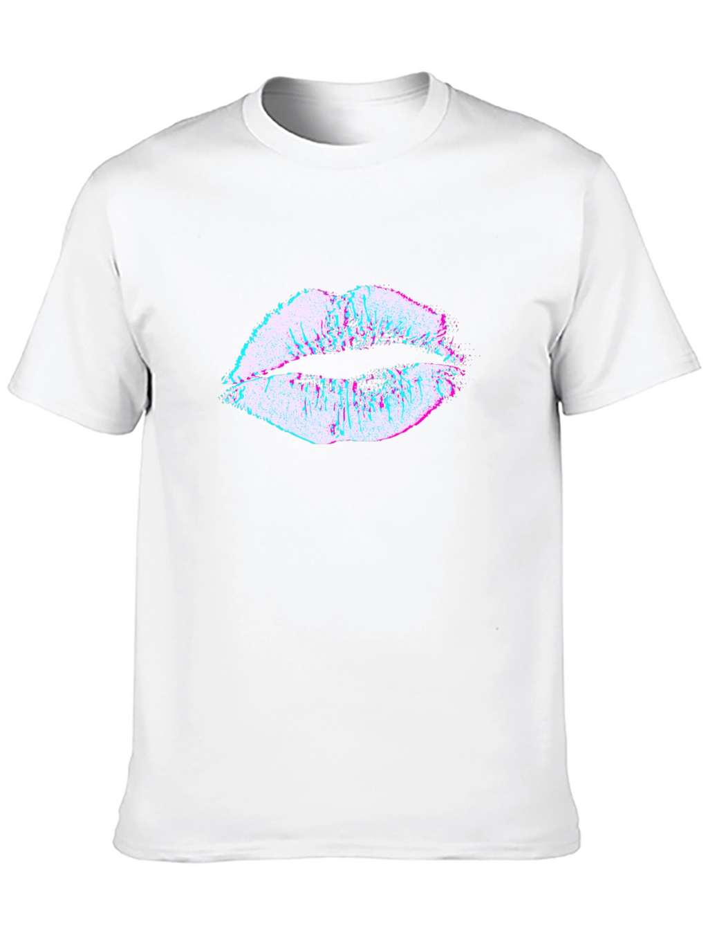 Abstract Lips Graphic T-Shirt - Trendy Design