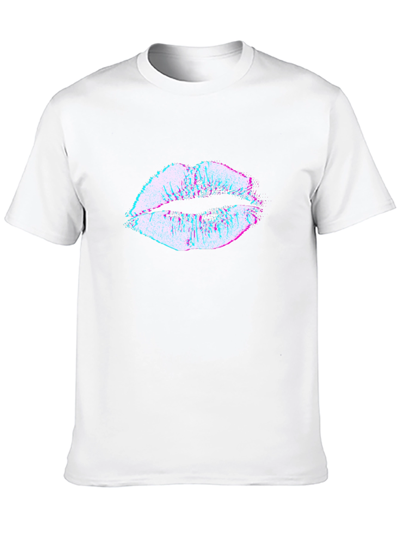 Abstract Lips Graphic T-Shirt - Trendy Design