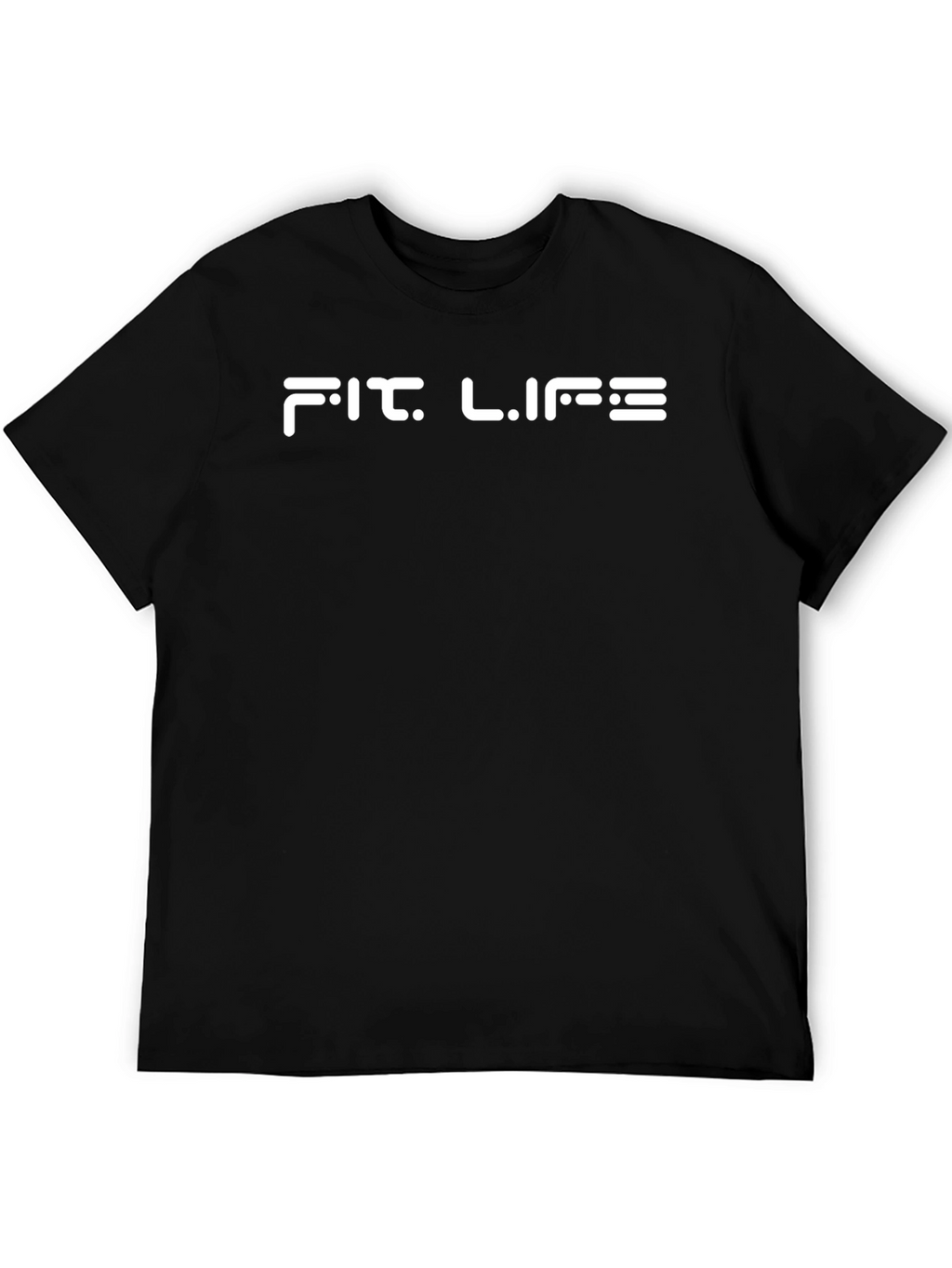 Fit Life Graphic Tee - Black Cotton T-Shirt
