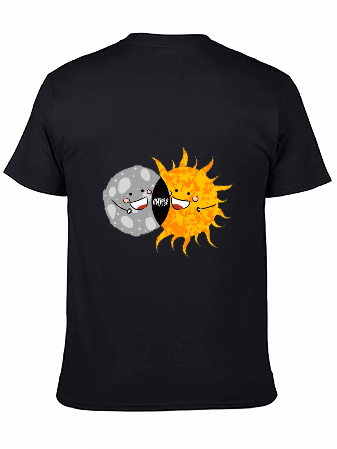 Eclipse Graphic Tee - Cute Moon and Sun Design