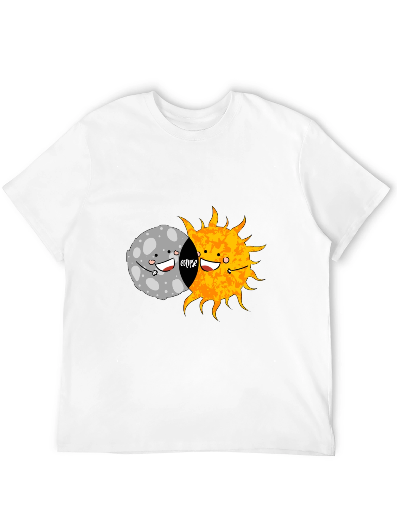 Eclipse Graphic Tee - Cute Moon and Sun Design