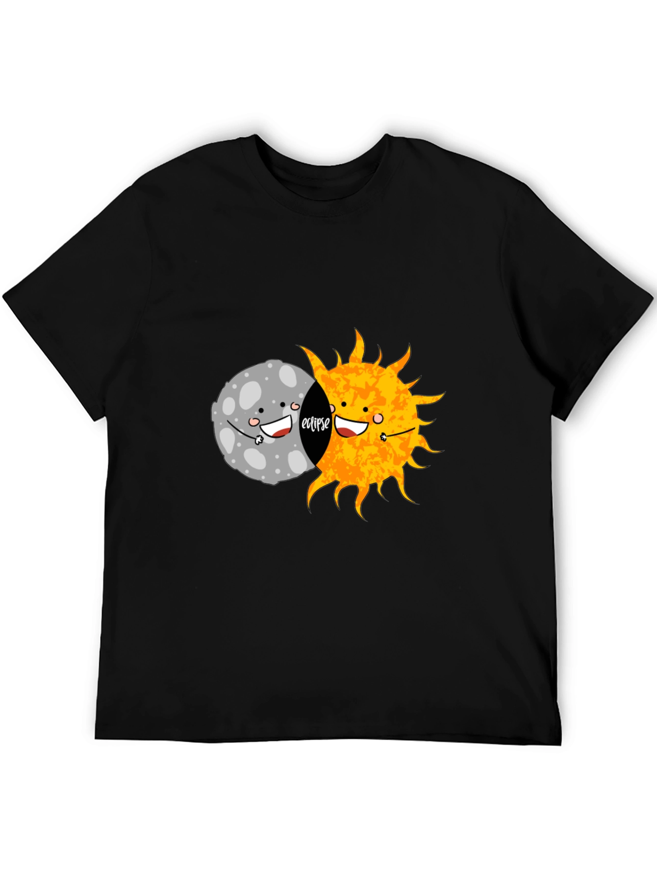 Eclipse Graphic Tee - Cute Moon and Sun Design