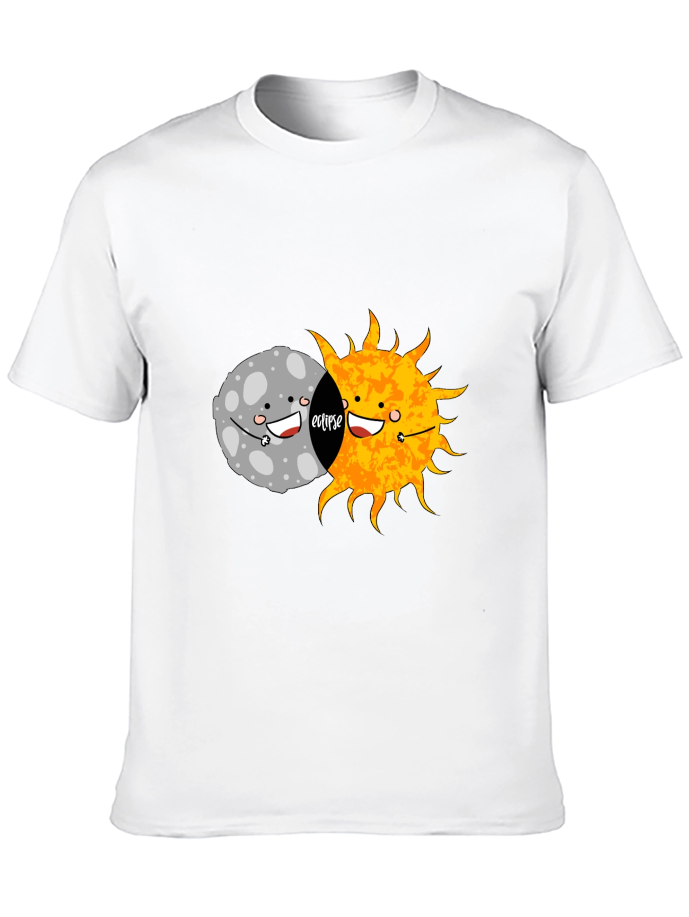 Eclipse Graphic Tee - Cute Moon and Sun Design