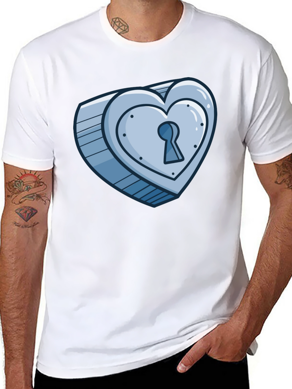 Heart Lock T-Shirt - Unique Graphic Tee