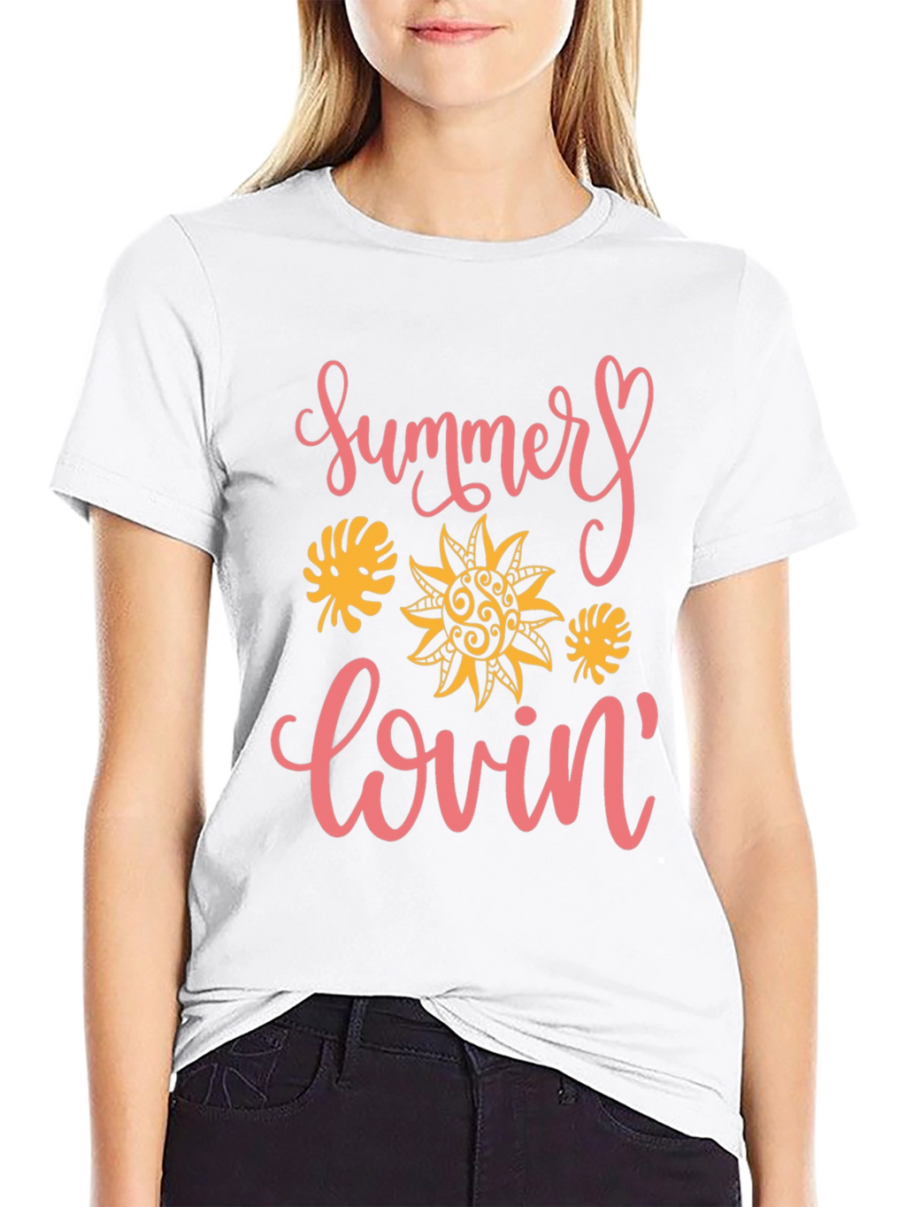 Summer Lovin Graphic Tee - Black Cotton Blend
