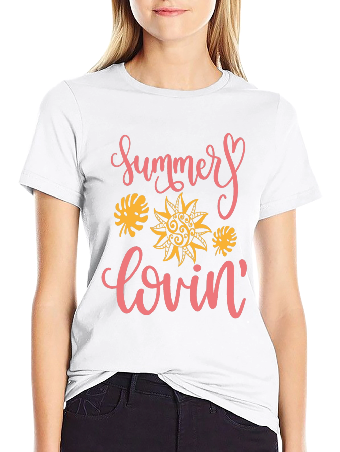 Summer Lovin Graphic Tee - Black Cotton Blend