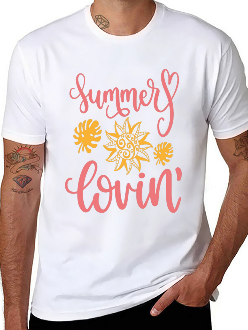 Summer Lovin Graphic Tee - Black Cotton Blend