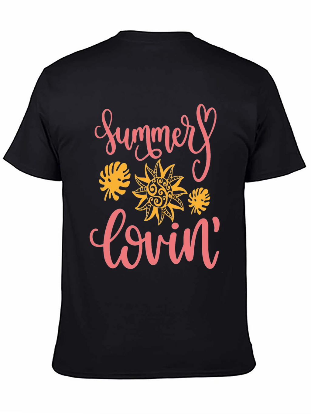 Summer Lovin Graphic Tee - Black Cotton Blend