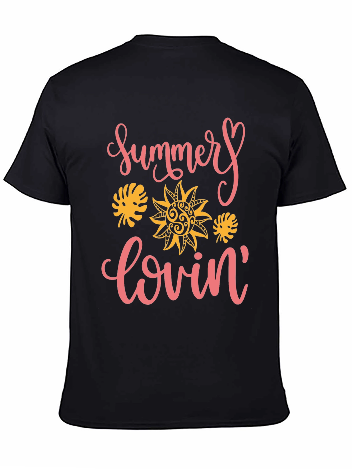 Summer Lovin Graphic Tee - Black Cotton Blend