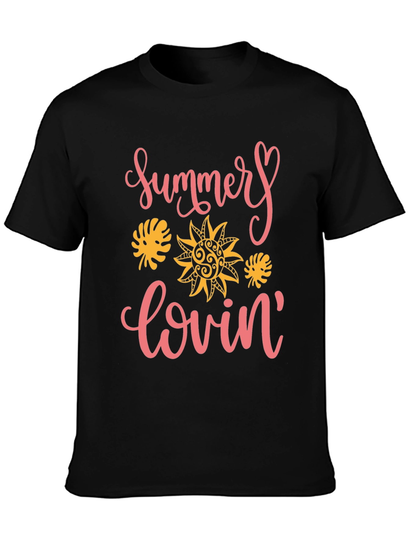 Summer Lovin Graphic Tee - Black Cotton Blend