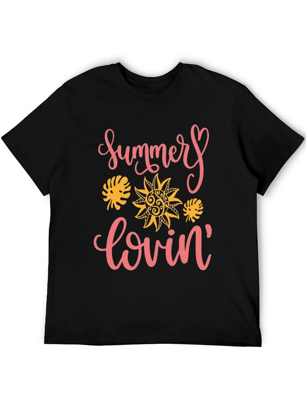 Summer Lovin Graphic Tee - Black Cotton Blend