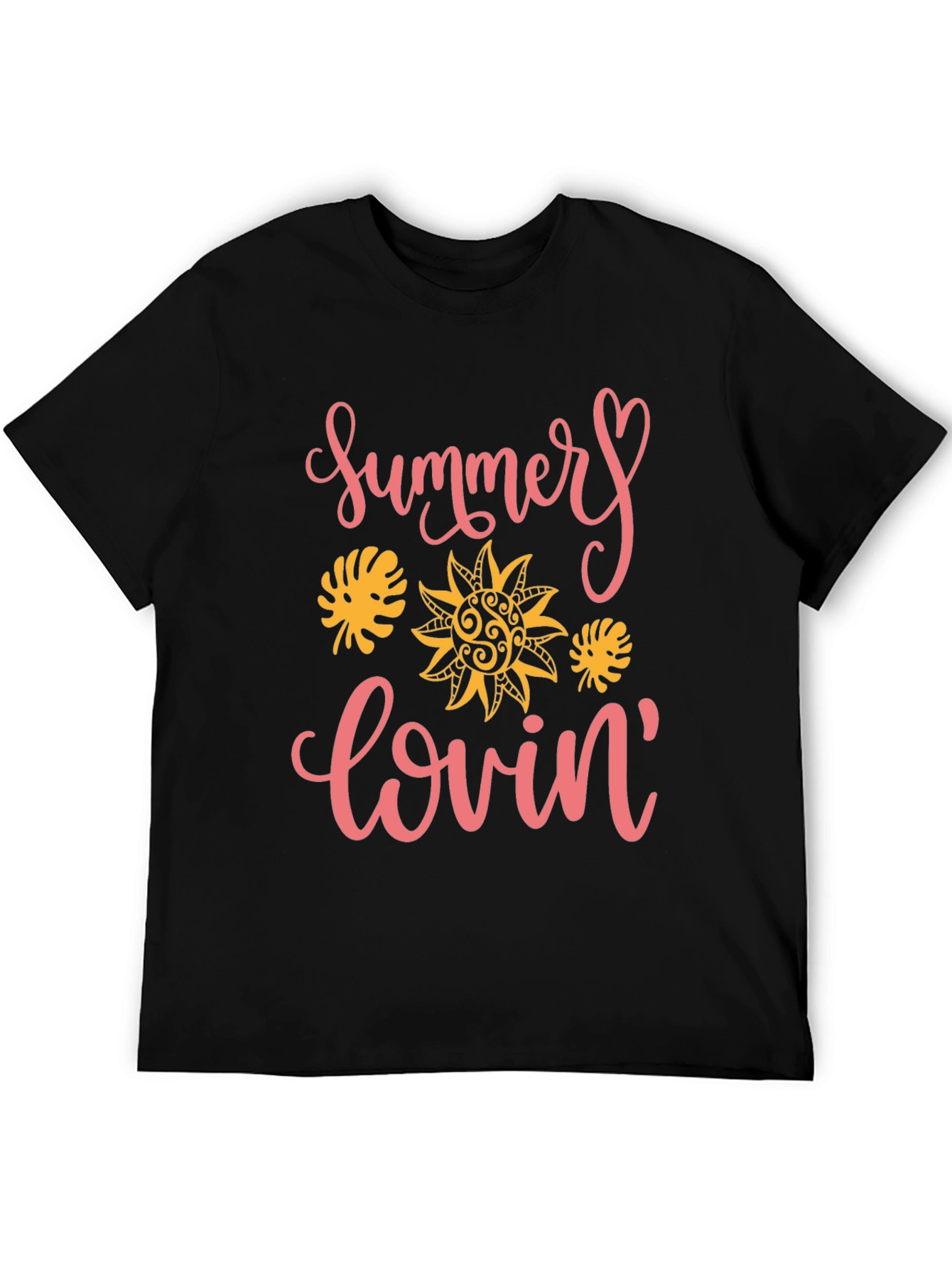 Summer Lovin Graphic Tee - Black Cotton Blend