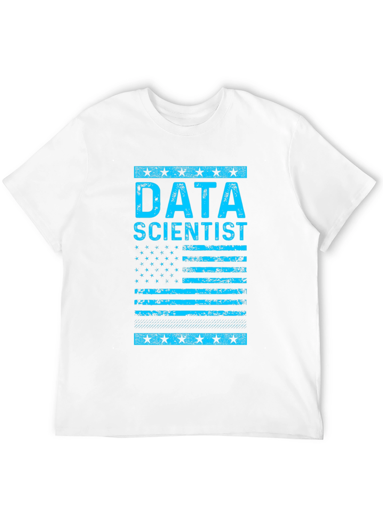 Data Scientist American Flag Black T-Shirt