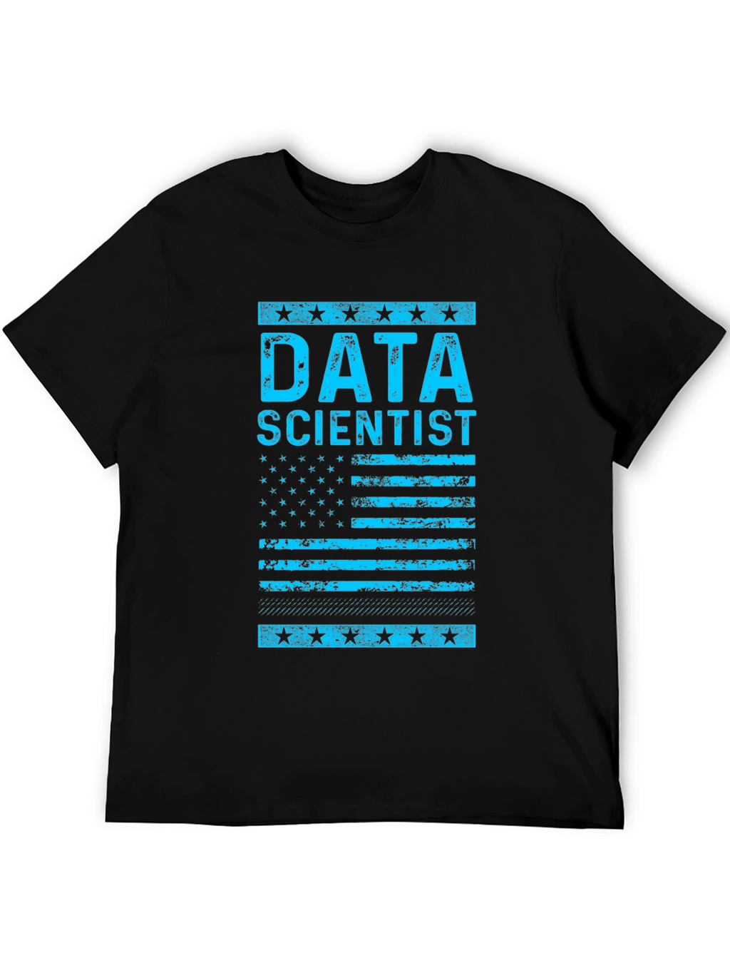 Data Scientist American Flag Black T-Shirt