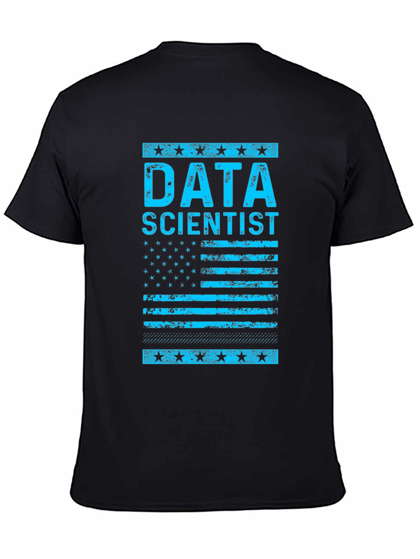 Data Scientist American Flag Black T-Shirt
