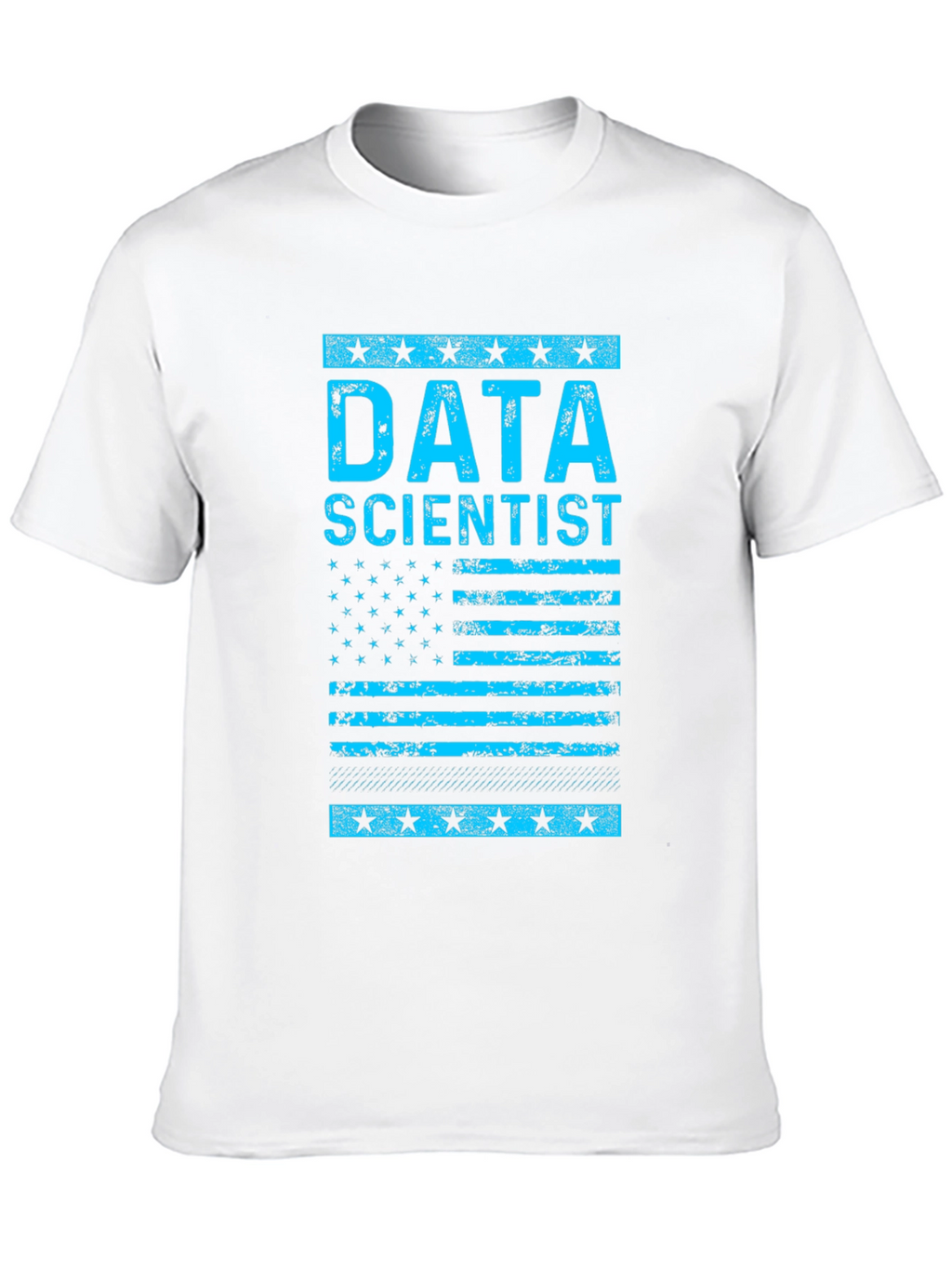 Data Scientist American Flag Black T-Shirt