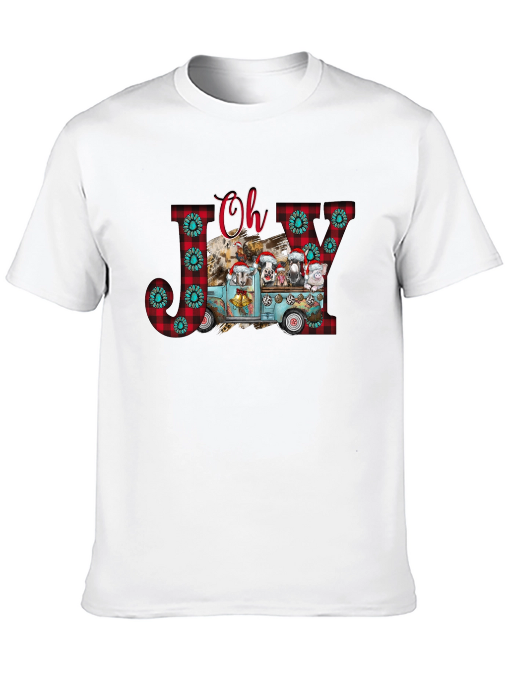 Oh Joy Farm Animal Christmas Truck T-Shirt
