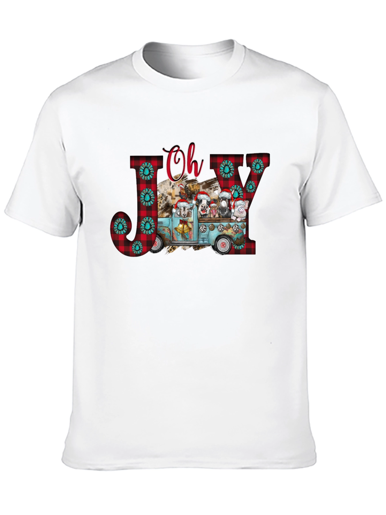 Oh Joy Farm Animal Christmas Truck T-Shirt