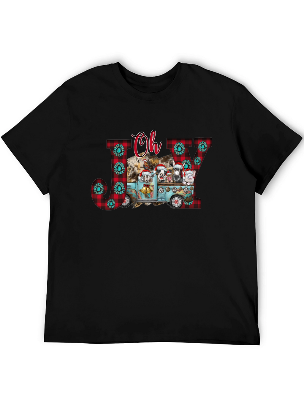 Oh Joy Farm Animal Christmas Truck T-Shirt
