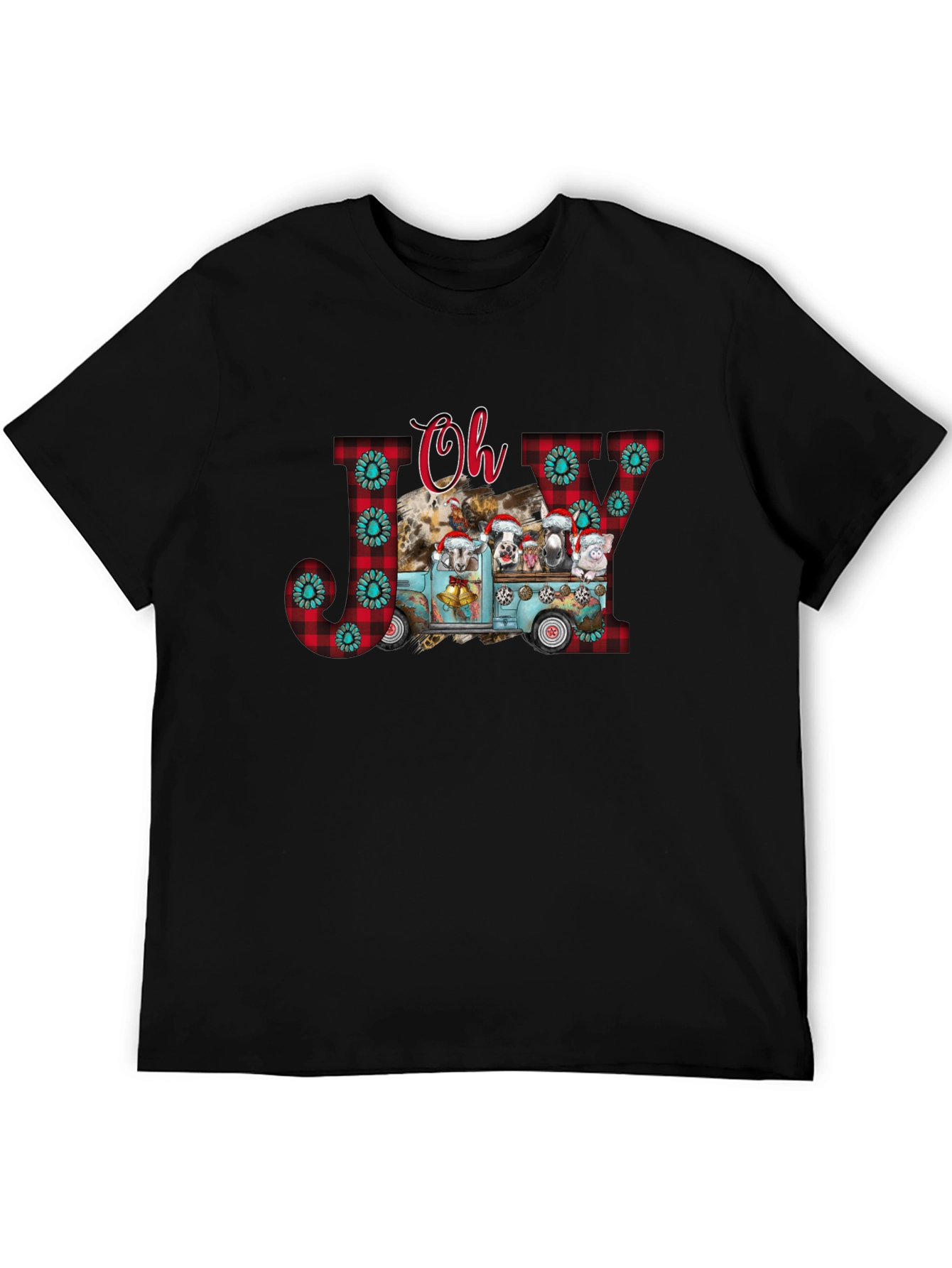 Oh Joy Farm Animal Christmas Truck T-Shirt