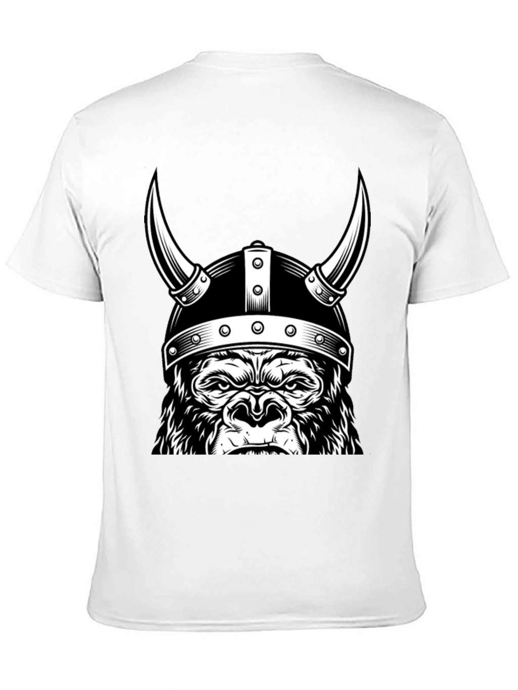 Viking Gorilla Graphic T-Shirt - Black