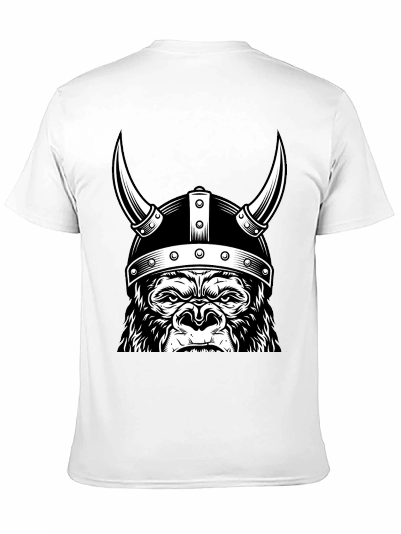 Viking Gorilla Graphic T-Shirt - Black